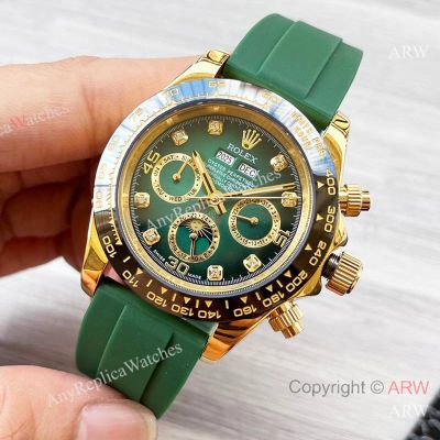 High Quality Replica Rolex Cosmograph Daytona Different Colors Strap Different Colors Face Dial High-composite Carbon Fiber Bezel Fashion Watch 40*12.4mm